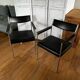 Paire de fauteuils vintage en cuir et chrome