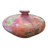 Vase Soliflore en verre soufflé et inclusion doré