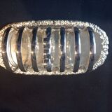 Silver metal toast holder