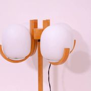 Lampe de sol de l'âge atomique, éclairage d'hôtel vintage, Tchécoslovaquie années 1970
