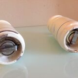 White wood pepper and salt mills by Borel France / vintage 70s