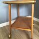 Mid-Century Bar Cart / Serving Trolley — Solid Wood, 1960s
