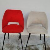 Pair of vintage "Moumoute" chairs -1950s