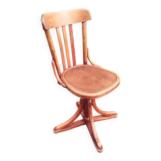 Vintage wooden antique office chair