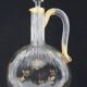Daum Nancy, thistle carafe, engraved, gilded, crystal, very good condition.