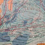 Vintage large format school map - Indian Ocean