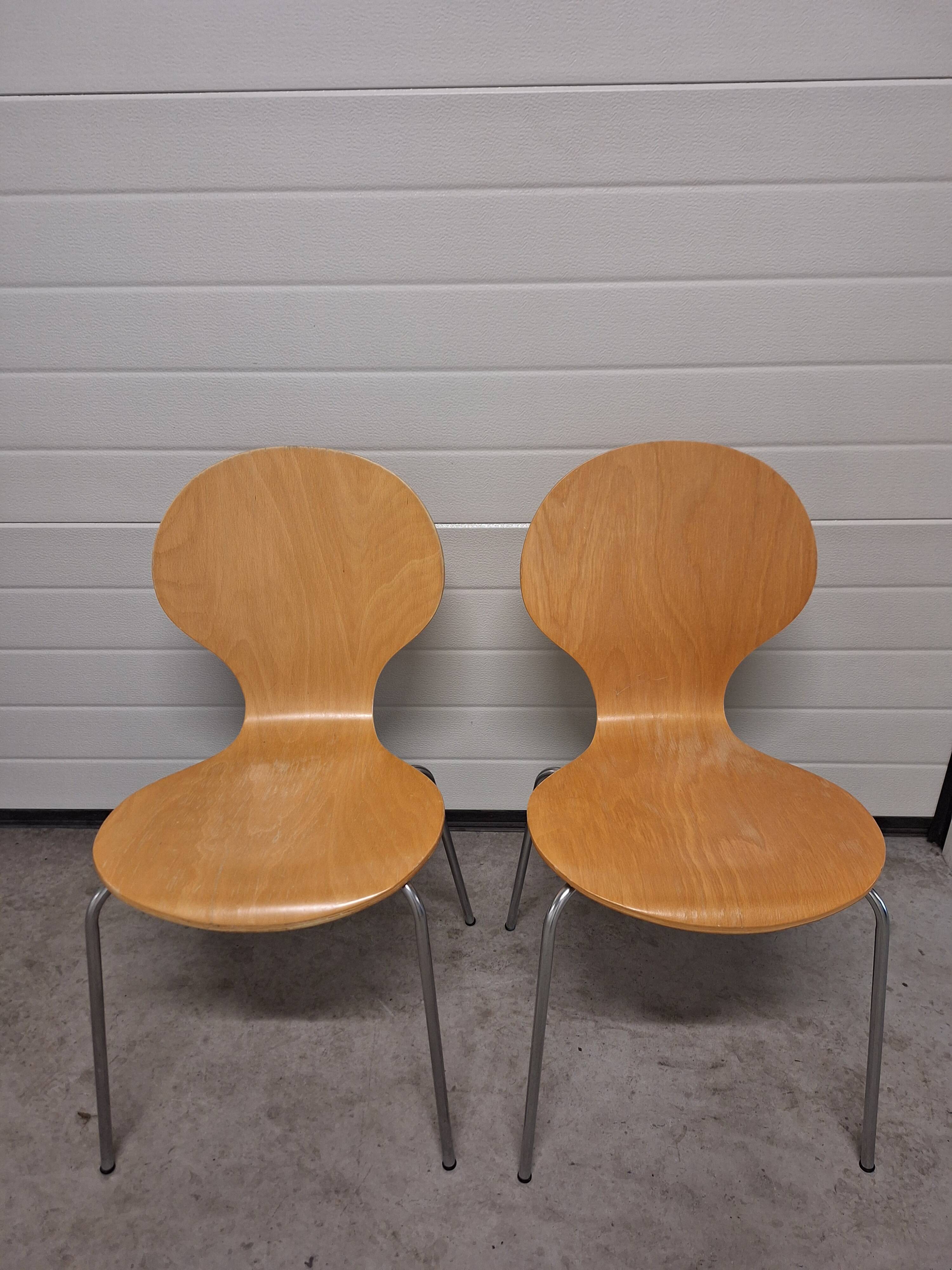 Pair of Vintage Wooden Chairs