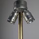 Pair of Large Table Lamps in Laminated Wood and Brass, 1960s