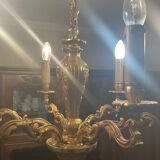 Golden bronze chandelier