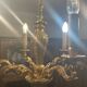 Golden bronze chandelier