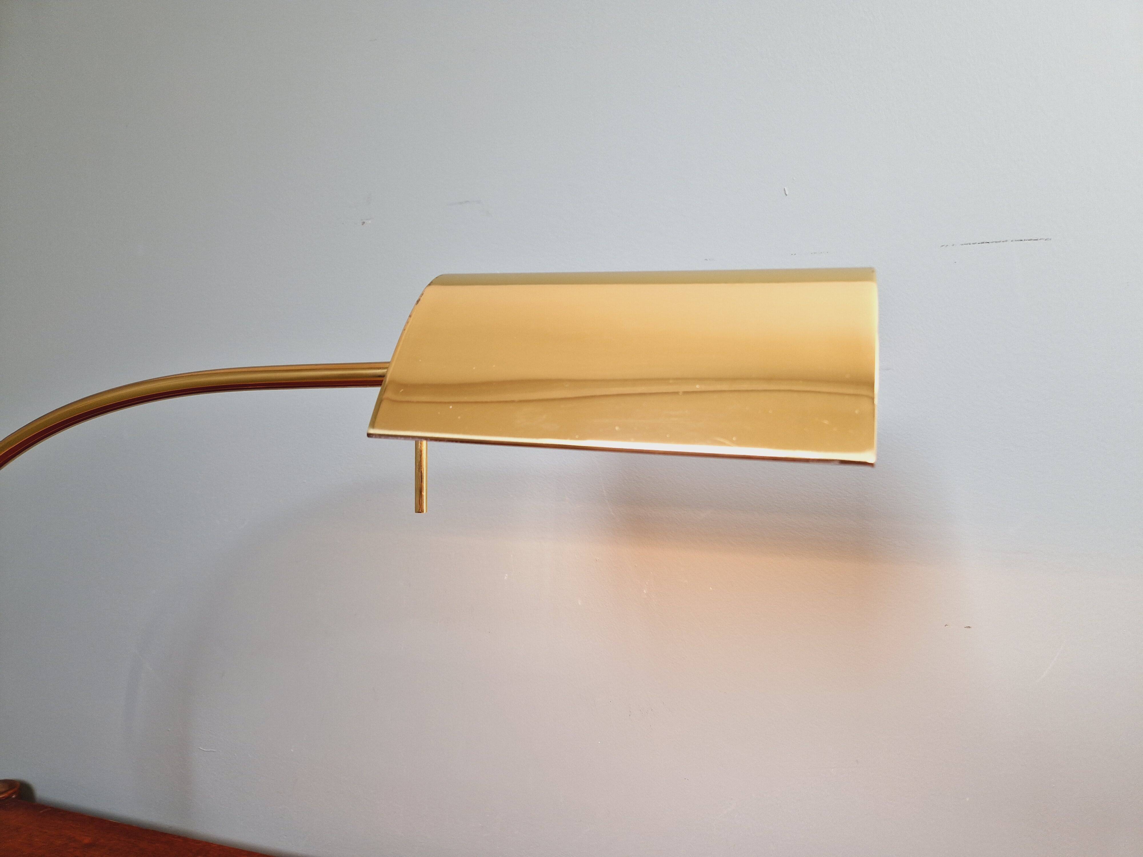Grande lampe de bureau en laiton, Cosack Leuchten, années 70