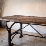 Industrial table with workbench top