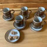Tasses à café en grès émaillé