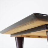 1950s Italian Dining Table in Ico Parisi Style with Glass Top