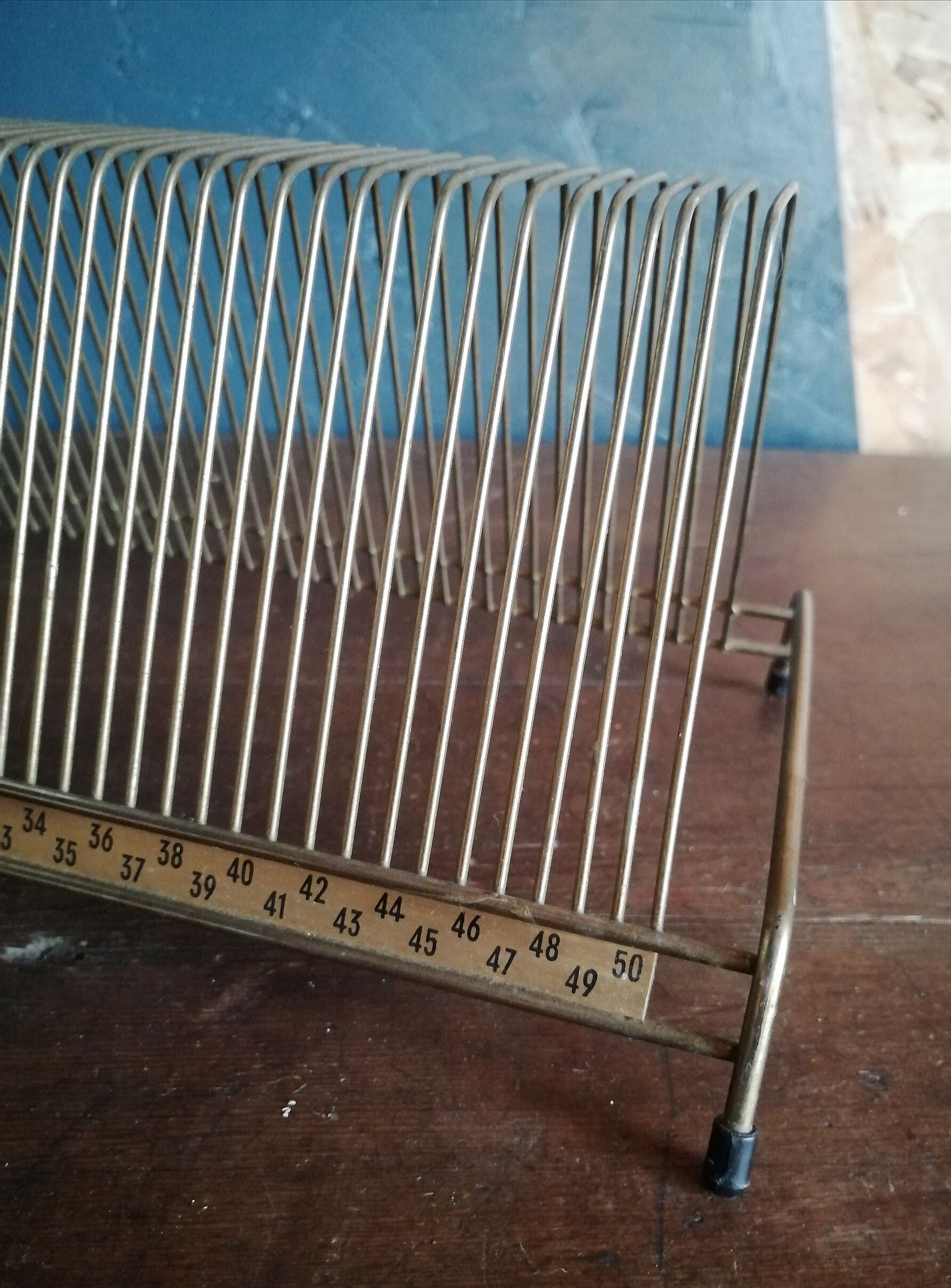 Vintage brass vinyl holder 50s