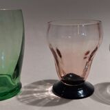 Vintage shooter shot glasses series of six assorted colors