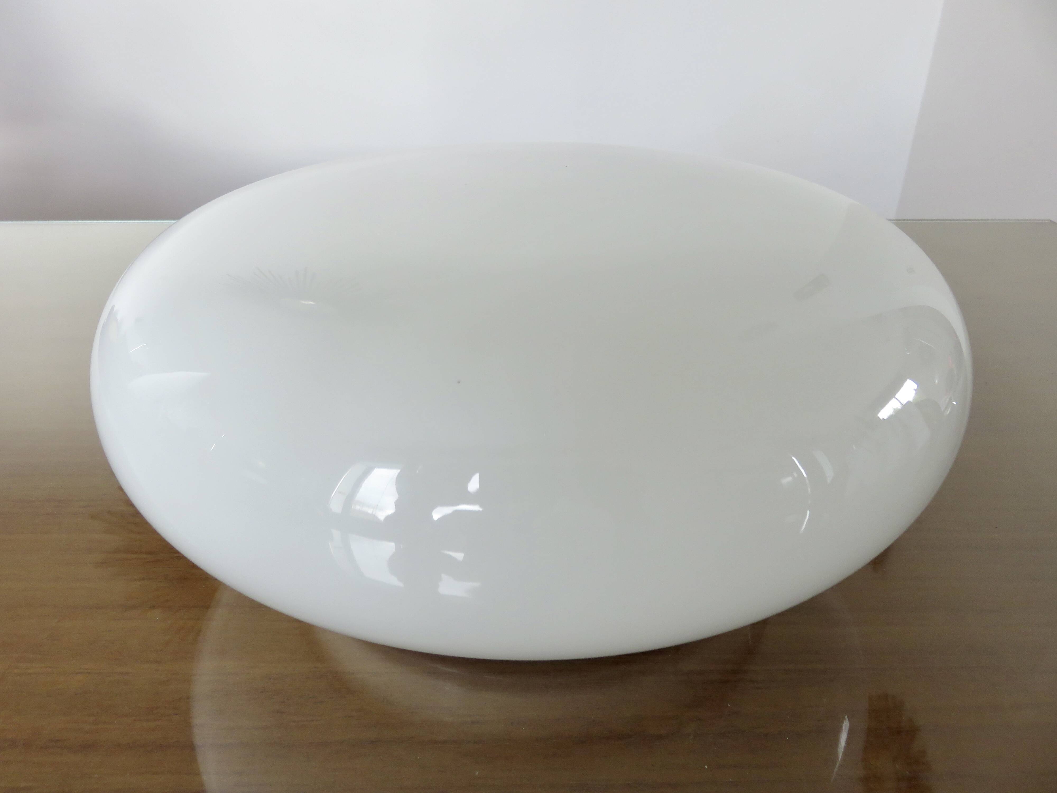 "parscot" ceiling light "gamma" model in opaline 60s 70s
