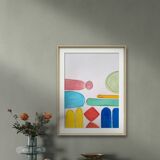 Abstract painting geometric shape