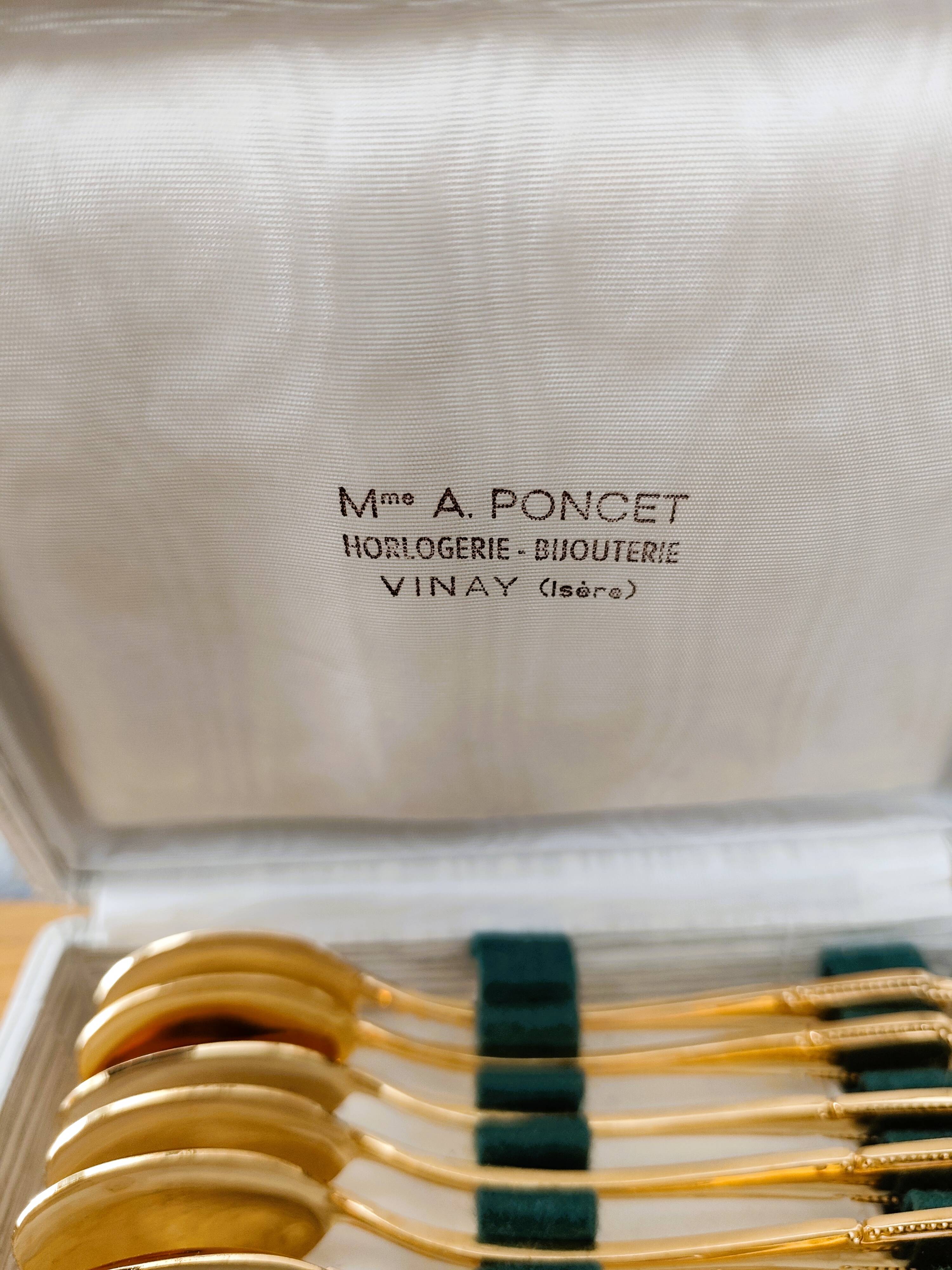 Vintage gold dessert forks and spoons