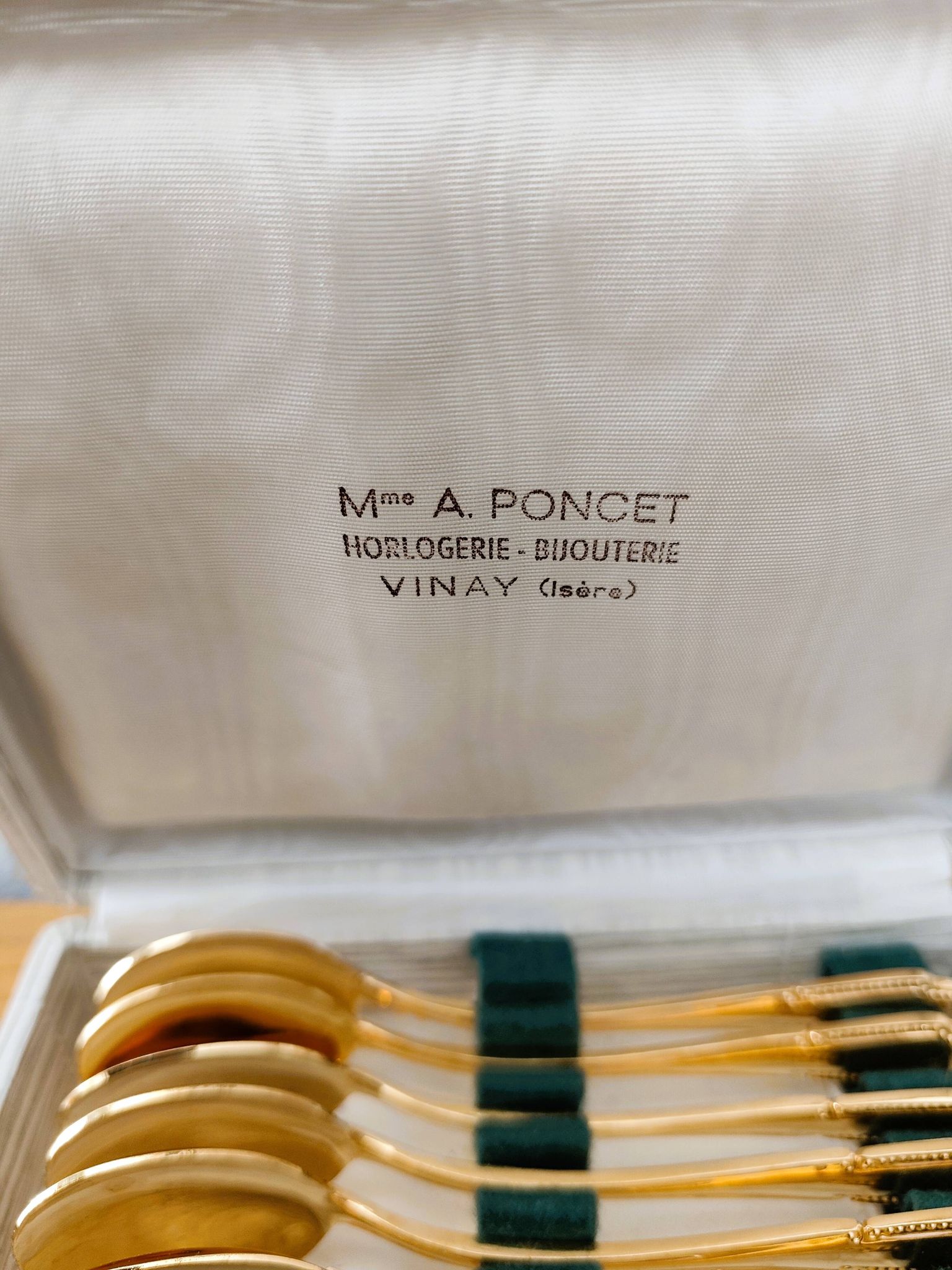 Vintage gold dessert forks and spoons