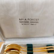 Vintage gold dessert forks and spoons