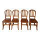 Suite de 4 chaises Vintage en bois massif