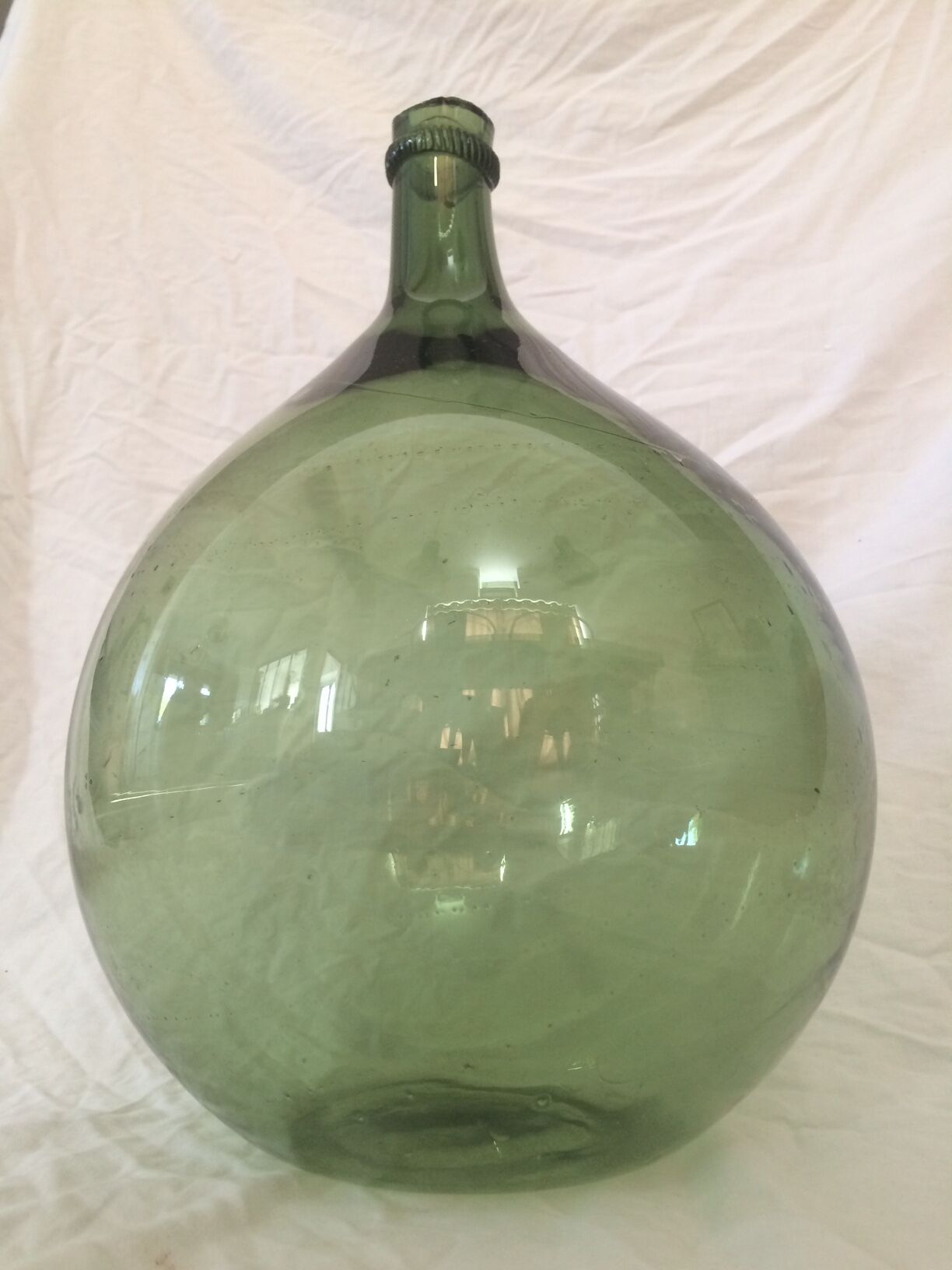 Demijohn, capacity estimated around 12 l