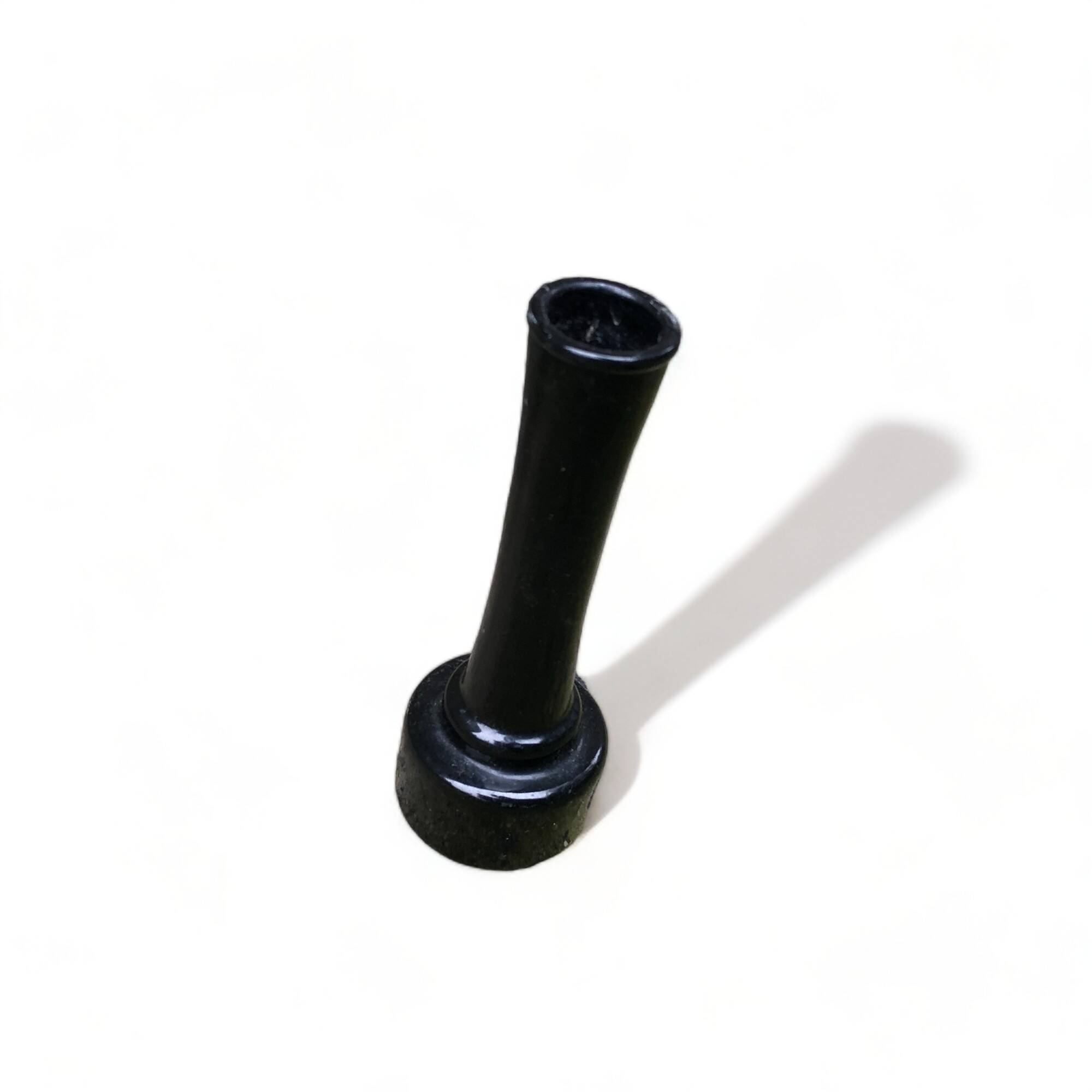 1960 small smoked glass vase 15cm germany signed zr soliflore old vintage