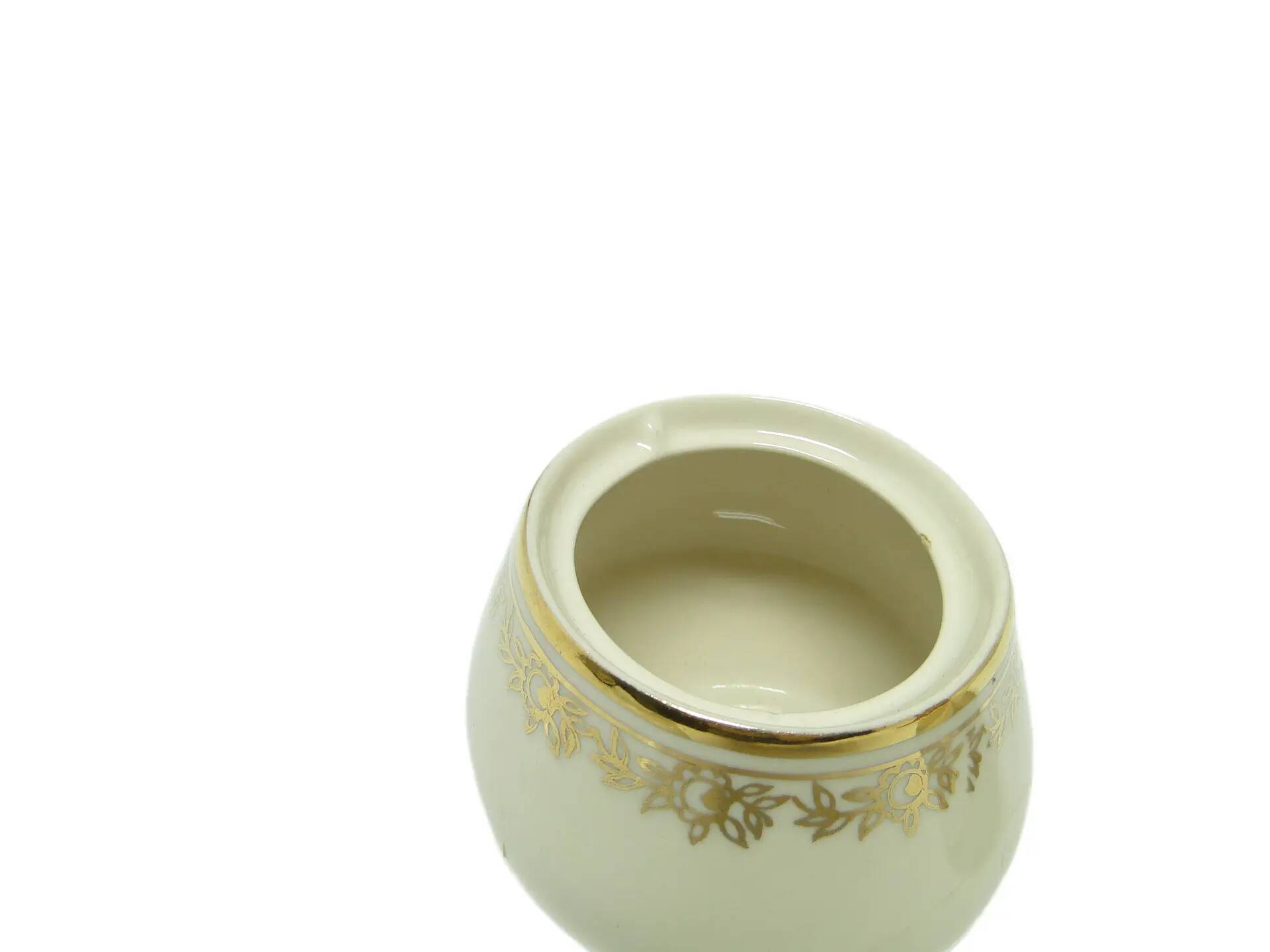 Ewa sugar bowl, modernism, ivory white porcelain, Poland, 1970s.