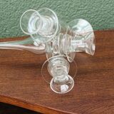 Set of 3 glass candle holders