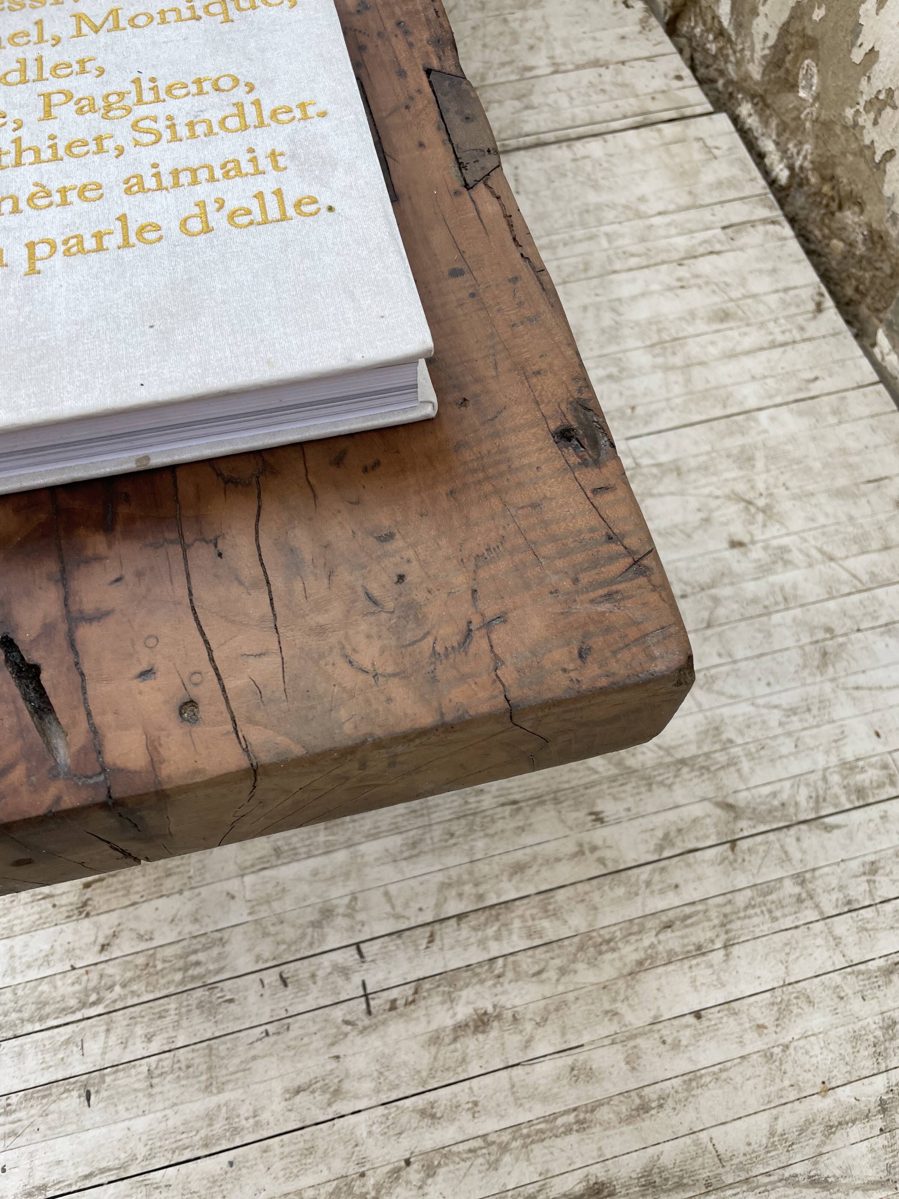 Brutalist workbench solid cherry coffee table