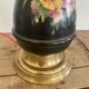 19th century ceramic lamp base, 2 m fabric cable