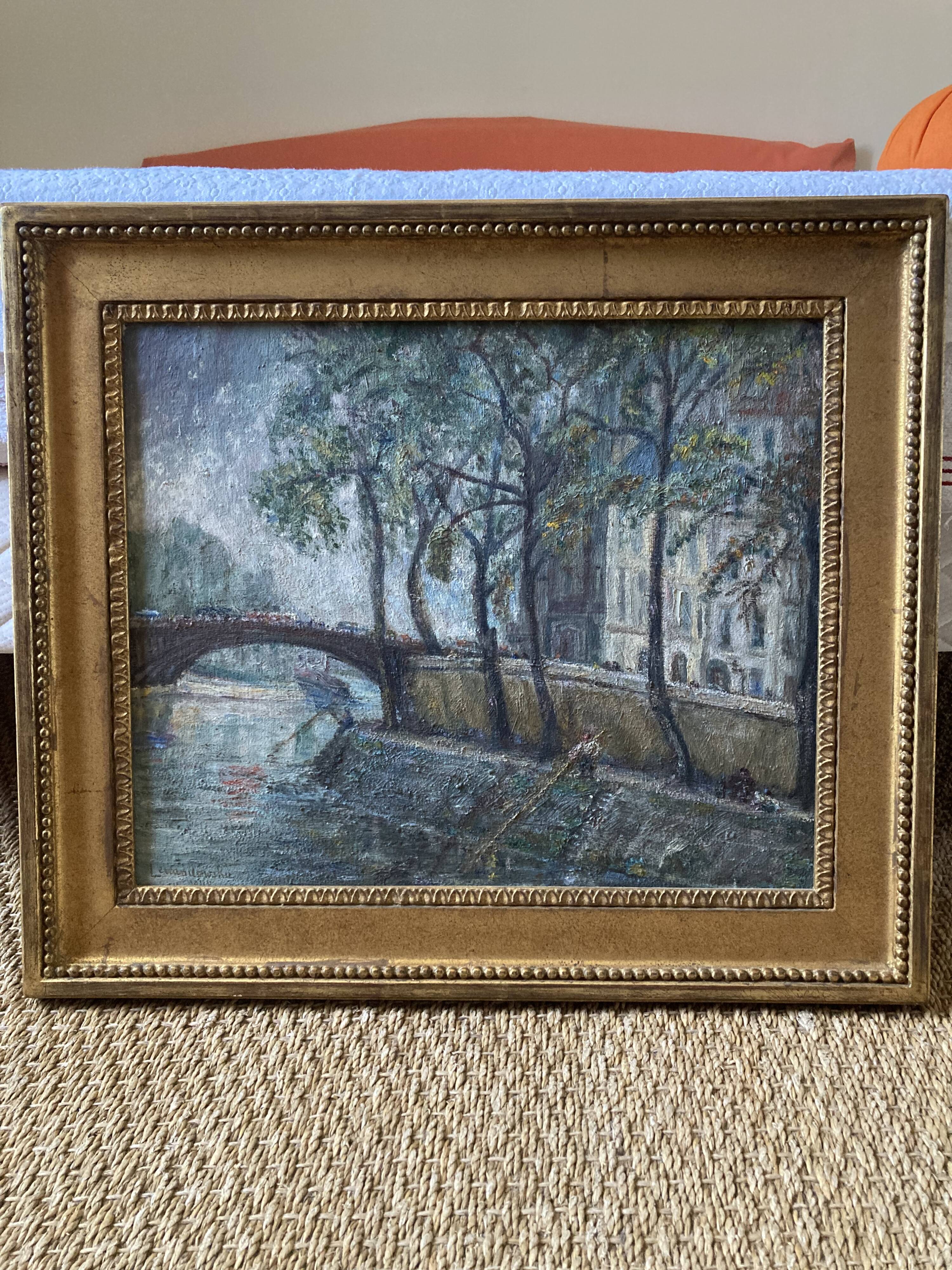 Painting of the Paris bridge by Lewandowska