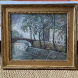 Painting of the Paris bridge by Lewandowska