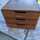 Petit meuble de métier bureau tiroirs vintage bois