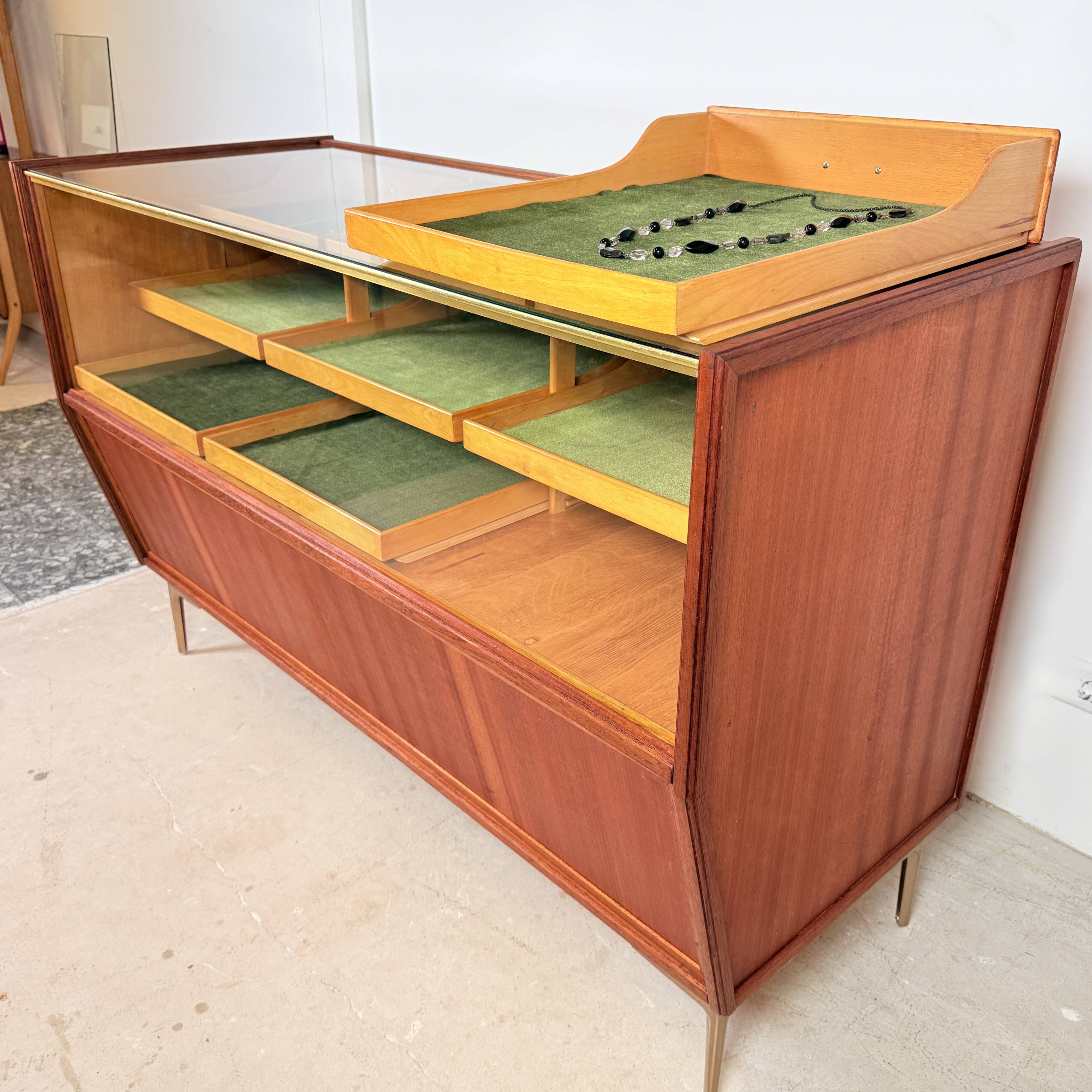 Vintage displaycabinet with 15 drawers, HAKA Ladenmöbel