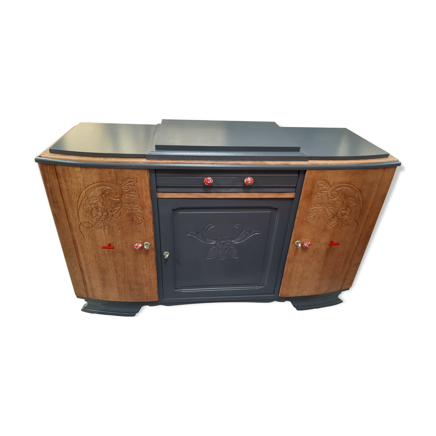 Buffet anthracite grey and natural wood