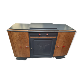Buffet anthracite grey and natural wood