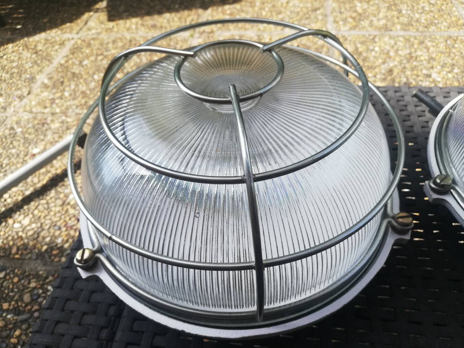 Set of 2 porthole wall lights