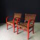Mediterranean Armchairs, France, 1950s, Set of 2