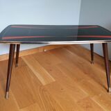 Coffee table formica tapered compass legs