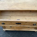 Superbe commode ancienne en bois massif – Style anglais / XIXe siècle