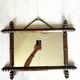Miroir en bois forme bambou