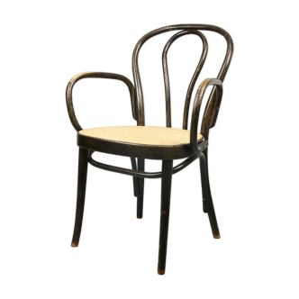 Vintage Bentwood Wide Seat and Arms Bistro Chair