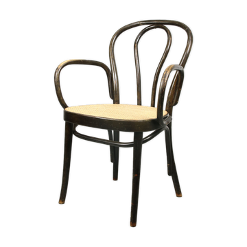 Vintage Bentwood Wide Seat and Arms Bistro Chair