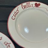 Hand-painted Italian handmade plate "Ciao Bella"