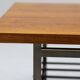 Dutch modernist coffee table with a square base and teak top, 1950s.