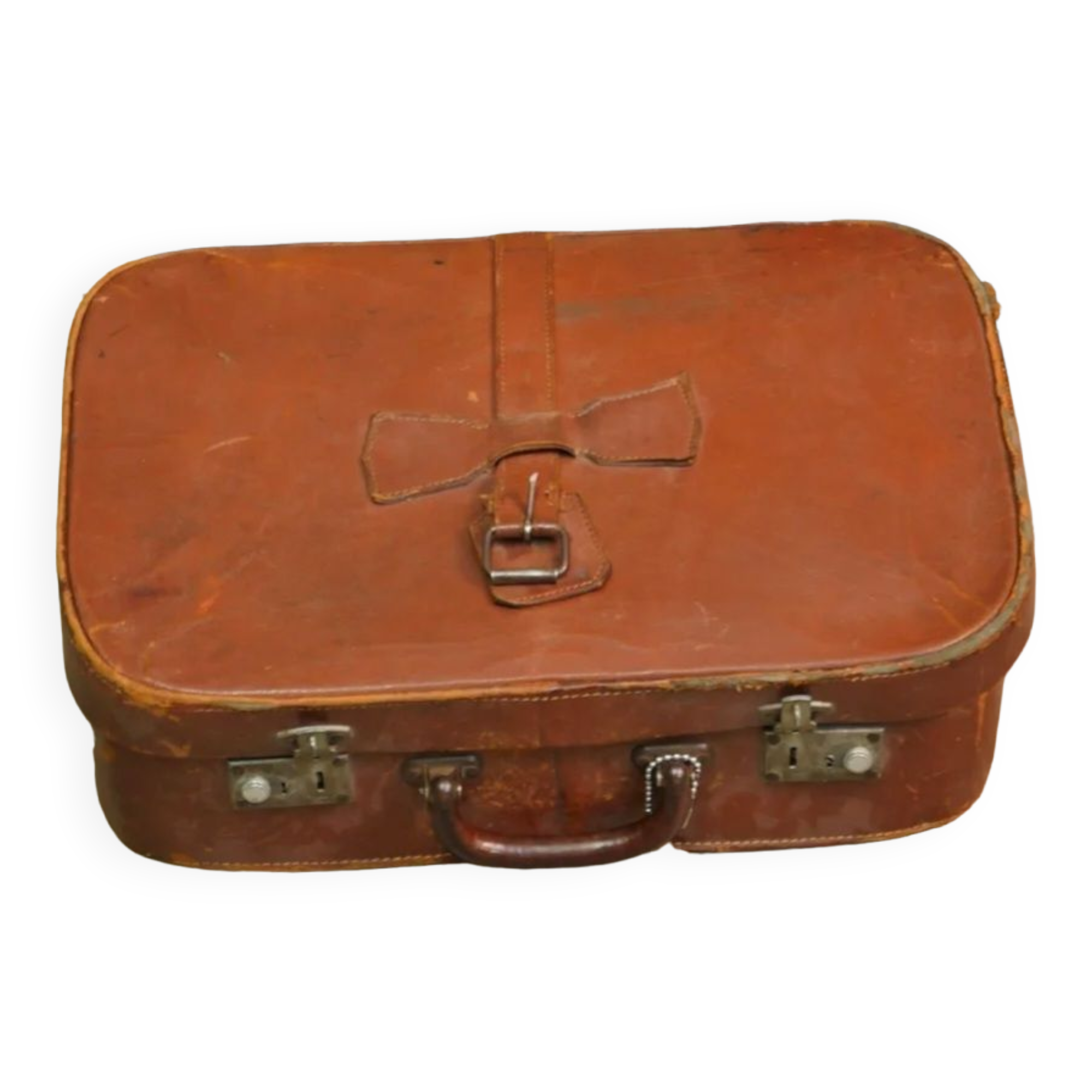 Leather suitcase