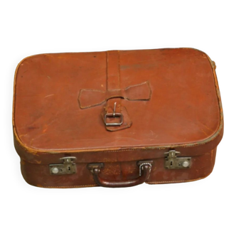 Leather suitcase