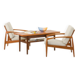 Vintage elevator teak table attr. to Kai Kristiansen, 1960s